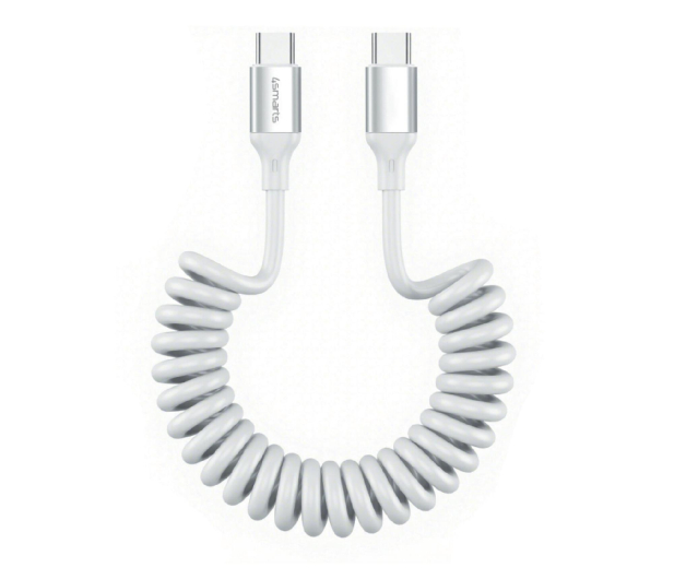 4smarts Kabel spiralny USB-C do USB-C 240W biały - 1512621 - zdjęcie